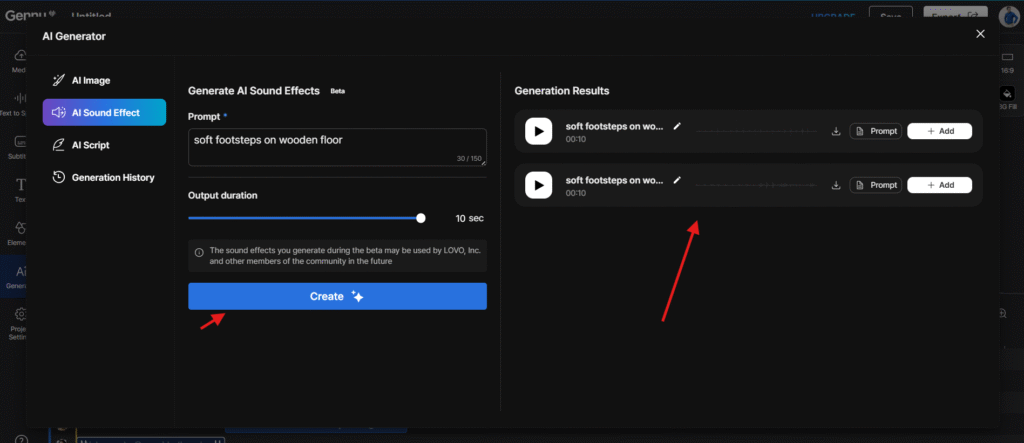 AI creates your custom effect.