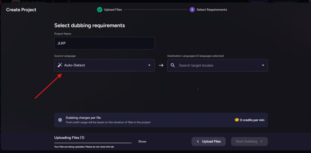 choose Automated Dubbing